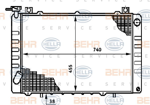 Radiateur, refroidissement du moteur BEHR HELLA SERVICE