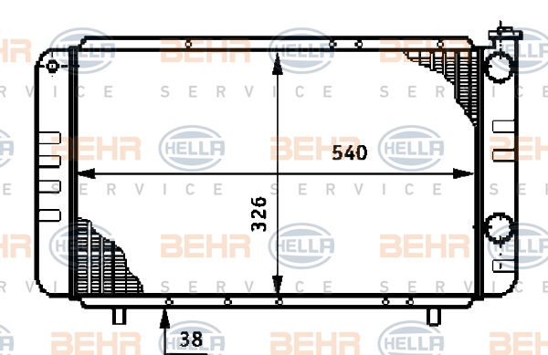 Radiateur, refroidissement du moteur BEHR HELLA SERVICE