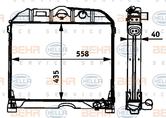 Radiateur, refroidissement du moteur BEHR HELLA SERVICE *** PREMIUM LINE ***