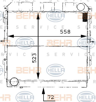 Radiateur, refroidissement du moteur BEHR HELLA SERVICE *** PREMIUM LINE ***