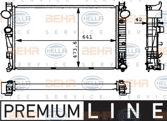 Radiateur, refroidissement du moteur BEHR HELLA SERVICE