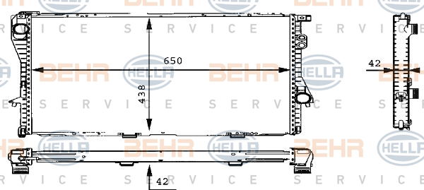 Radiateur, refroidissement du moteur BEHR HELLA SERVICE *** PREMIUM LINE ***