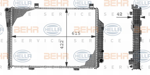 Radiateur, refroidissement du moteur BEHR HELLA SERVICE *** PREMIUM LINE ***