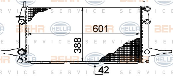 Radiateur, refroidissement du moteur BEHR HELLA SERVICE *** PREMIUM LINE ***