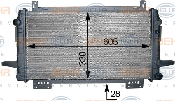 Radiateur, refroidissement du moteur BEHR HELLA SERVICE