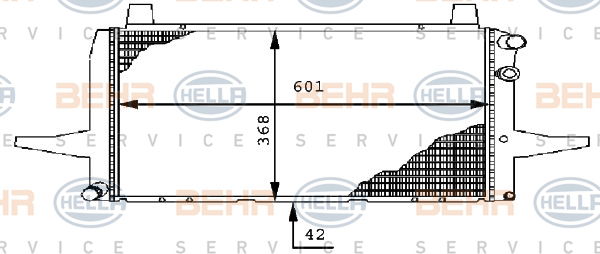 Radiateur, refroidissement du moteur BEHR HELLA SERVICE