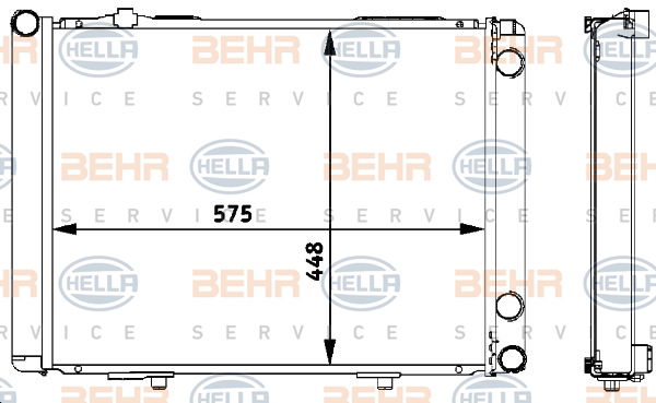 Radiateur, refroidissement du moteur BEHR HELLA SERVICE