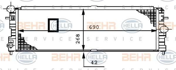 Radiateur, refroidissement du moteur BEHR HELLA SERVICE *** PREMIUM LINE ***