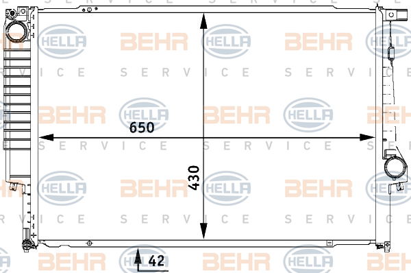 Radiateur, refroidissement du moteur BEHR HELLA SERVICE *** PREMIUM LINE ***