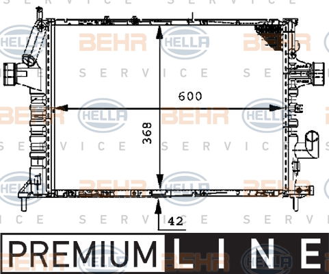 Radiateur, refroidissement du moteur BEHR HELLA SERVICE