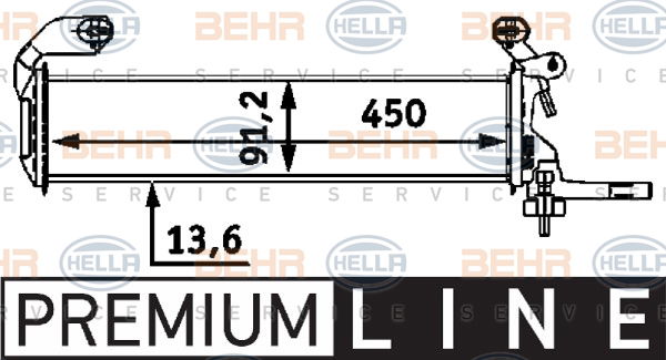 Radiateur, refroidissement du moteur BEHR HELLA SERVICE *** PREMIUM LINE ***