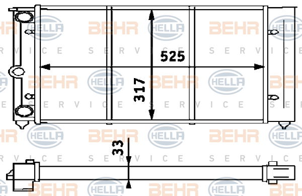 Radiateur, refroidissement du moteur BEHR HELLA SERVICE *** PREMIUM LINE ***