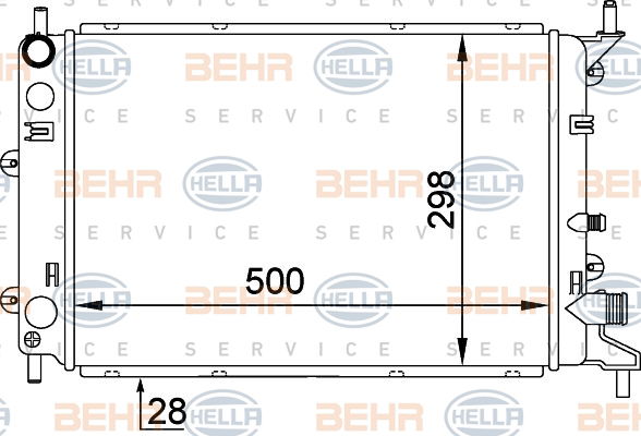 Radiateur, refroidissement du moteur BEHR HELLA SERVICE