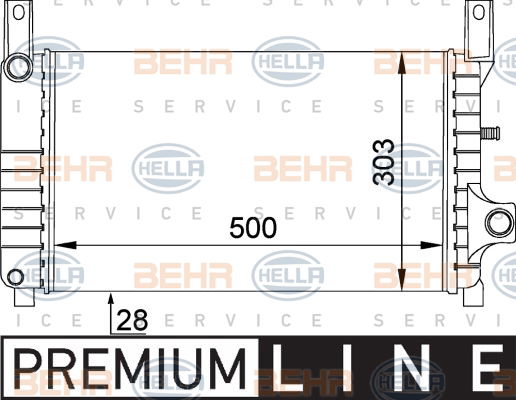 Radiateur, refroidissement du moteur BEHR HELLA SERVICE