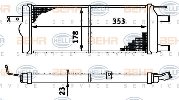 Radiateur, refroidissement du moteur BEHR HELLA SERVICE *** PREMIUM LINE ***