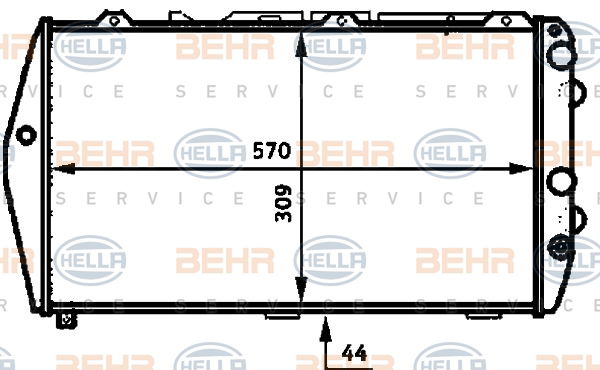 Radiateur, refroidissement du moteur BEHR HELLA SERVICE *** PREMIUM LINE ***