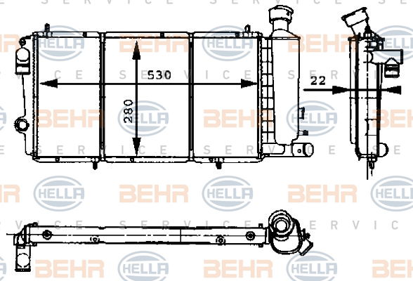 Radiateur, refroidissement du moteur