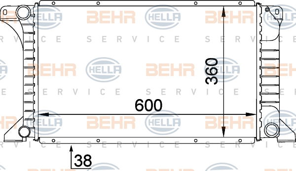 Radiateur, refroidissement du moteur BEHR HELLA SERVICE *** PREMIUM LINE ***