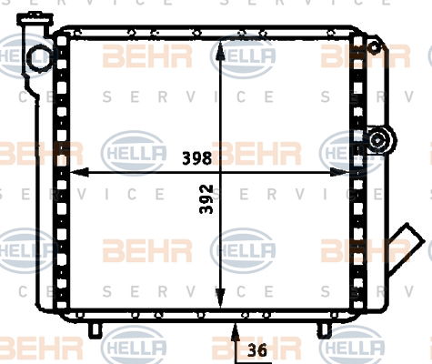 Radiateur, refroidissement du moteur BEHR HELLA SERVICE *** PREMIUM LINE ***