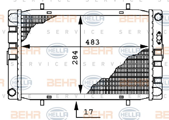 Radiateur, refroidissement du moteur BEHR HELLA SERVICE