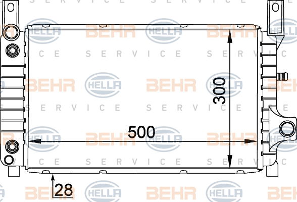 Radiateur, refroidissement du moteur BEHR HELLA SERVICE