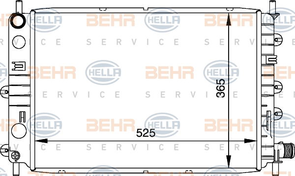 Radiateur, refroidissement du moteur BEHR HELLA SERVICE *** PREMIUM LINE ***