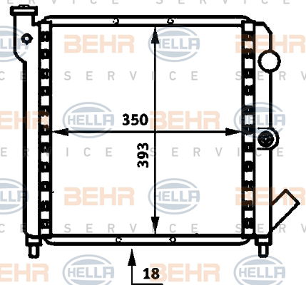 Radiateur, refroidissement du moteur BEHR HELLA SERVICE *** PREMIUM LINE ***