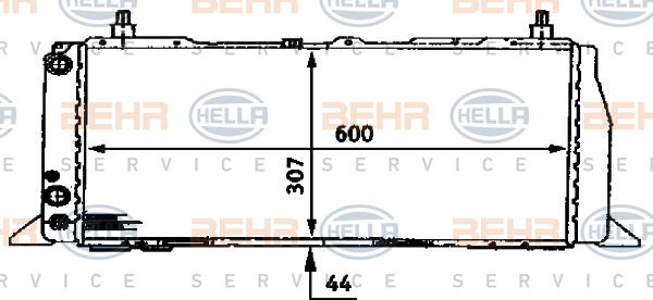 Radiateur, refroidissement du moteur BEHR HELLA SERVICE