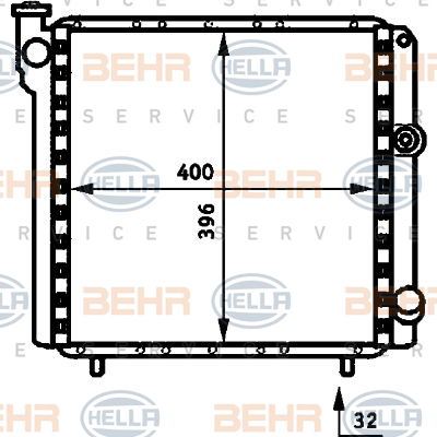 Radiateur, refroidissement du moteur BEHR HELLA SERVICE