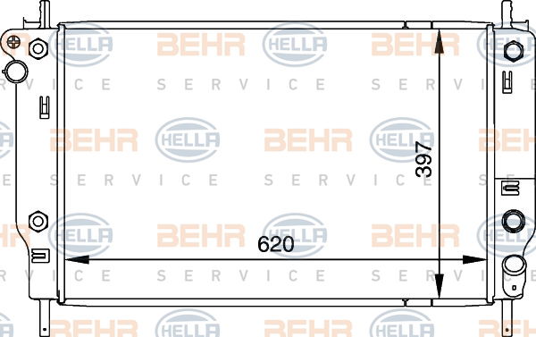 Radiateur, refroidissement du moteur BEHR HELLA SERVICE