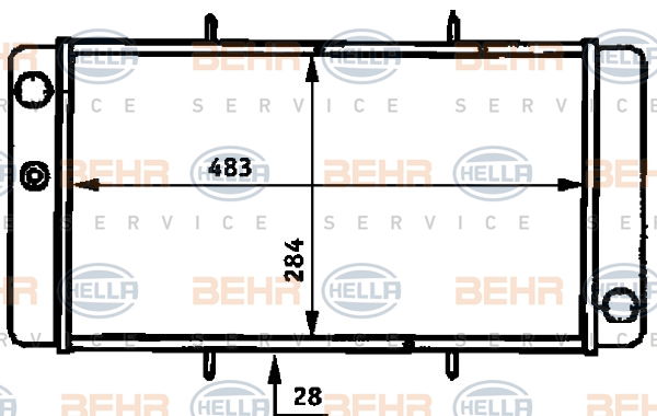 Radiateur, refroidissement du moteur BEHR HELLA SERVICE