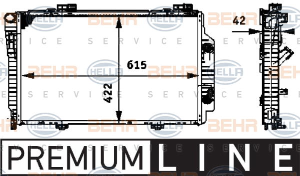 Radiateur, refroidissement du moteur BEHR HELLA SERVICE *** PREMIUM LINE ***