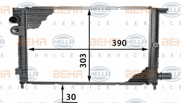 Radiateur, refroidissement du moteur BEHR HELLA SERVICE *** PREMIUM LINE ***