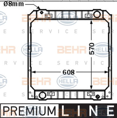 Radiateur, refroidissement du moteur BEHR HELLA SERVICE *** PREMIUM LINE ***