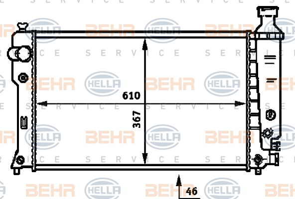 Radiateur, refroidissement du moteur BEHR HELLA SERVICE