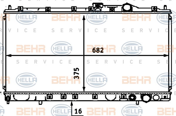 Radiateur, refroidissement du moteur BEHR HELLA SERVICE