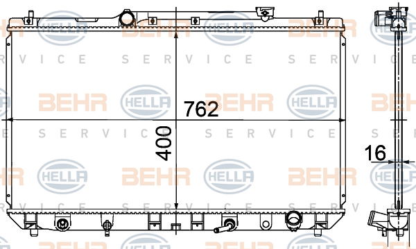 Radiateur, refroidissement du moteur BEHR HELLA SERVICE