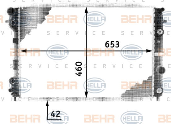 Radiateur, refroidissement du moteur BEHR HELLA SERVICE *** PREMIUM LINE ***
