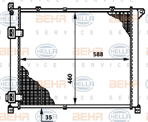 Radiateur, refroidissement du moteur BEHR HELLA SERVICE *** PREMIUM LINE ***