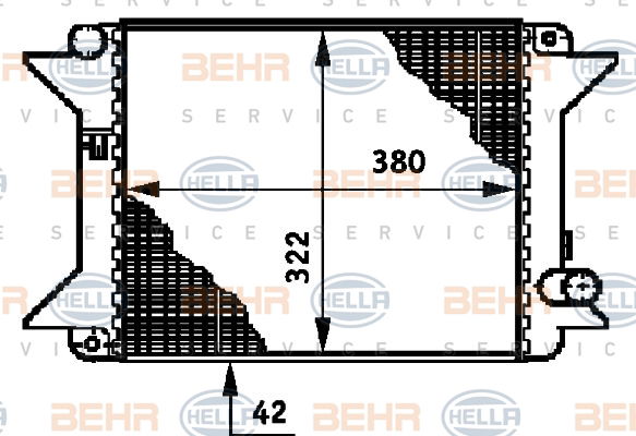 Radiateur, refroidissement du moteur BEHR HELLA SERVICE *** PREMIUM LINE ***