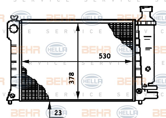 Radiateur, refroidissement du moteur BEHR HELLA SERVICE