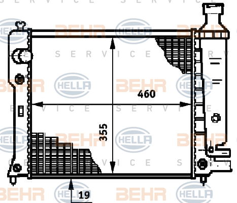 Radiateur, refroidissement du moteur BEHR HELLA SERVICE