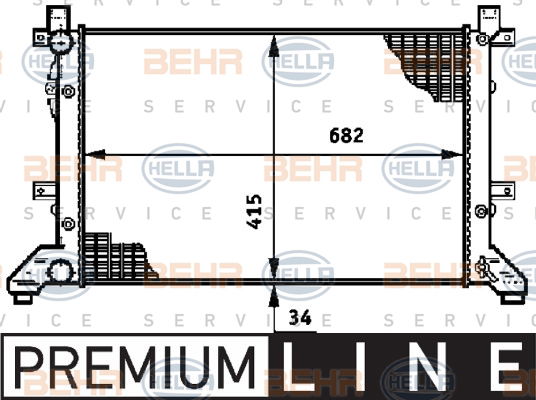 Radiateur, refroidissement du moteur BEHR HELLA SERVICE