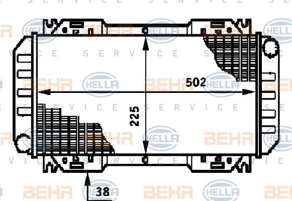 Radiateur, refroidissement du moteur BEHR HELLA SERVICE