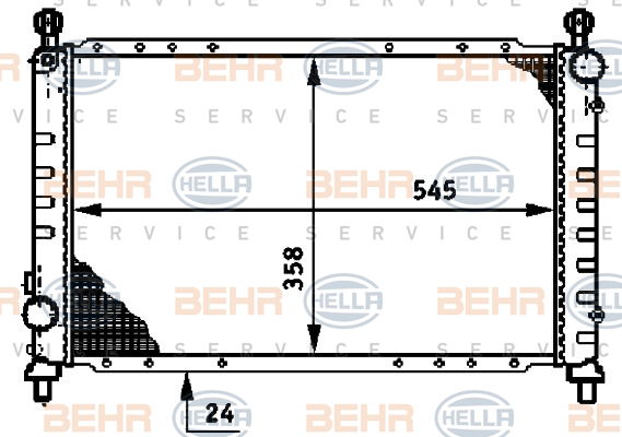 Radiateur, refroidissement du moteur BEHR HELLA SERVICE