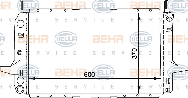 Radiateur, refroidissement du moteur BEHR HELLA SERVICE