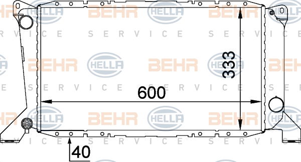 Radiateur, refroidissement du moteur BEHR HELLA SERVICE *** PREMIUM LINE ***