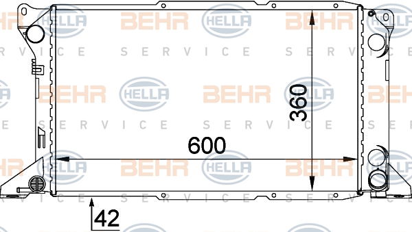 Radiateur, refroidissement du moteur BEHR HELLA SERVICE *** PREMIUM LINE ***