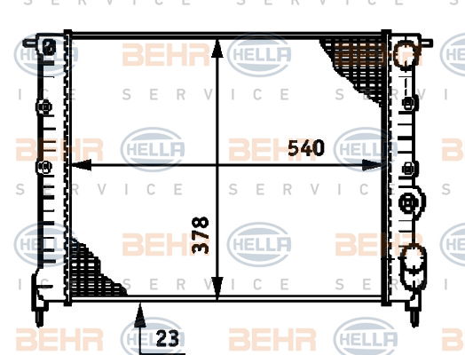 Radiateur, refroidissement du moteur BEHR HELLA SERVICE