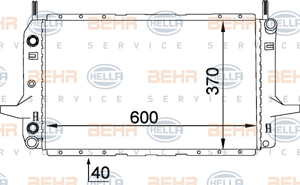 Radiateur, refroidissement du moteur BEHR HELLA SERVICE *** PREMIUM LINE ***